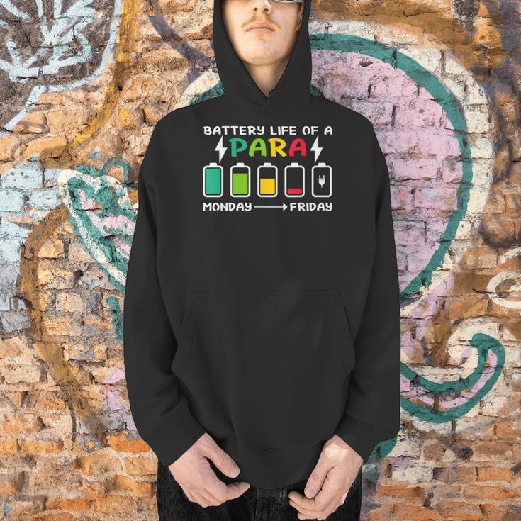 Battery Life Of a Paraprofessional Para Teacher Life Men Hoodie, gift for family, gift for coworker