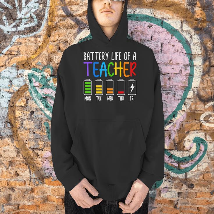 Battery Life Of A Teacher School Teacher Appreciation Men Hoodie, gift for family, gift for coworker Battery Life Of A Teacher School Teacher Appreciation Men Hoodie, gift for family, gift for coworker