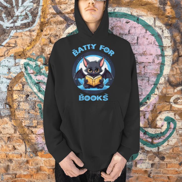 Batty About Books Lover Teacher Librarian Bookish Halloween For Men Women Kids Men Hoodie, gift for family, gift for coworker Batty About Books Lover Teacher Librarian Bookish Halloween For Men Women Kids Men Hoodie, gift for family, gift for coworker