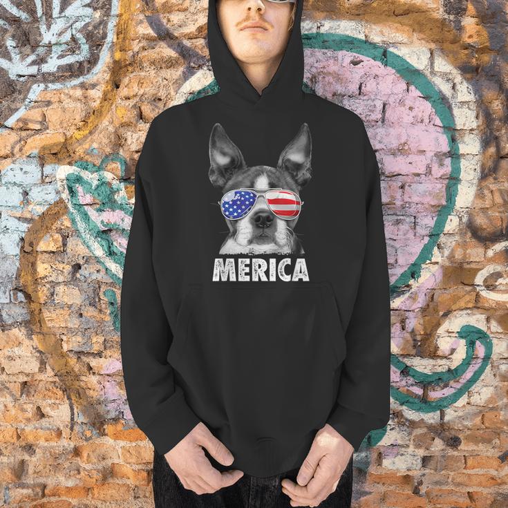 Boston Terrier 4th Of July Merica Men Women USA Flag Vintage Men Hoodie, Boston Terrier 4th Of July Hoodies, gift for family, gift for coworker