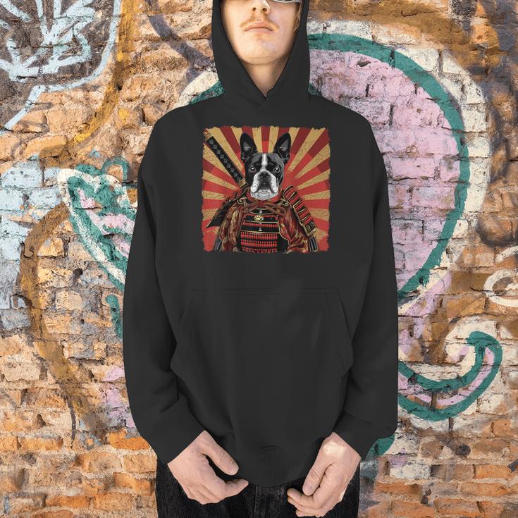 Boston Terrier Dog Japanese Art Samurai Ukiyo-e Men Hoodie, gift for family, gift for coworker