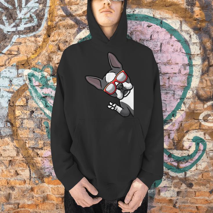 Boston Terrier Dog From Side Boston Bull Men Hoodie, gift for family, gift for coworker
