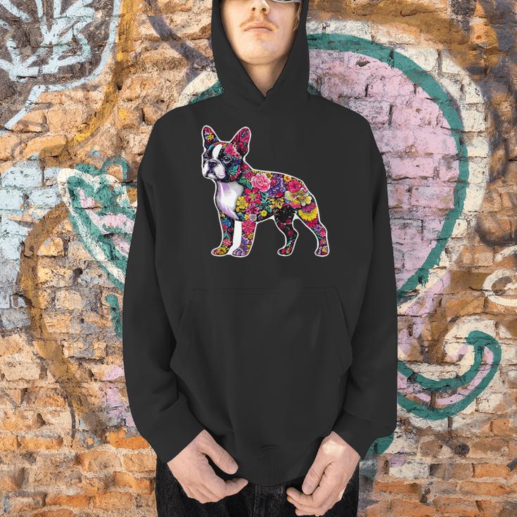Boston Terrier Floral Dog Lover Vintage Distressed For Men Women Kids Men Hoodie, gift for family, gift for coworker