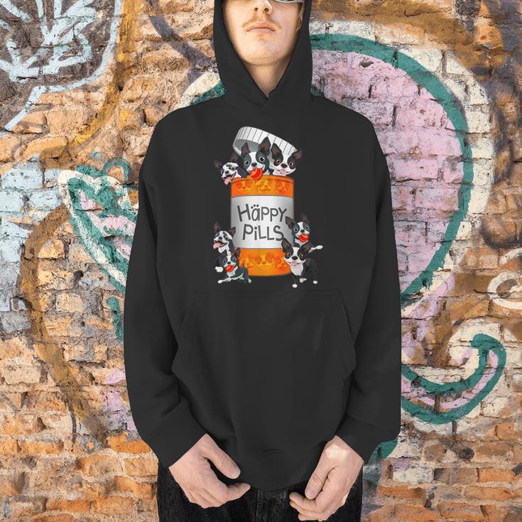 Boston Terrier Happy Pills T-Shirt Men Hoodie, gift for family, gift for coworker