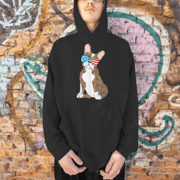 Brindle Boston Terrier Dog Patriotic Shirt USA Flag Men Hoodie, Patriotic Boston Terrier Hoodies, gift for family, gift for coworker