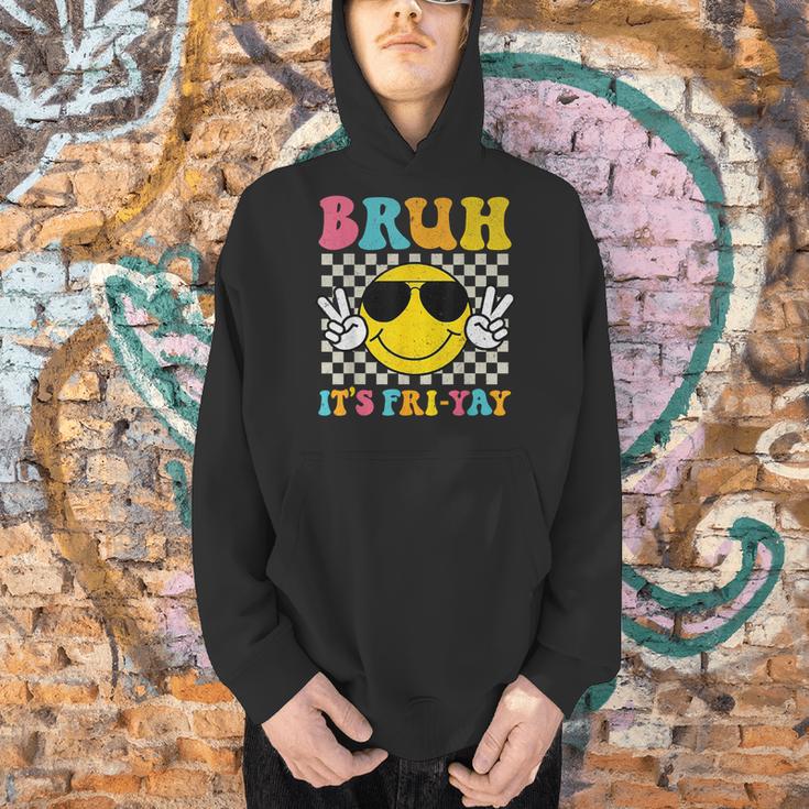 Bruh It's Fri-Yay Friday Weekend Smile Face Teacher Student Men Hoodie, gift for family, gift for coworker Bruh It's Fri-Yay Friday Weekend Smile Face Teacher Student Men Hoodie, gift for family, gift for coworker