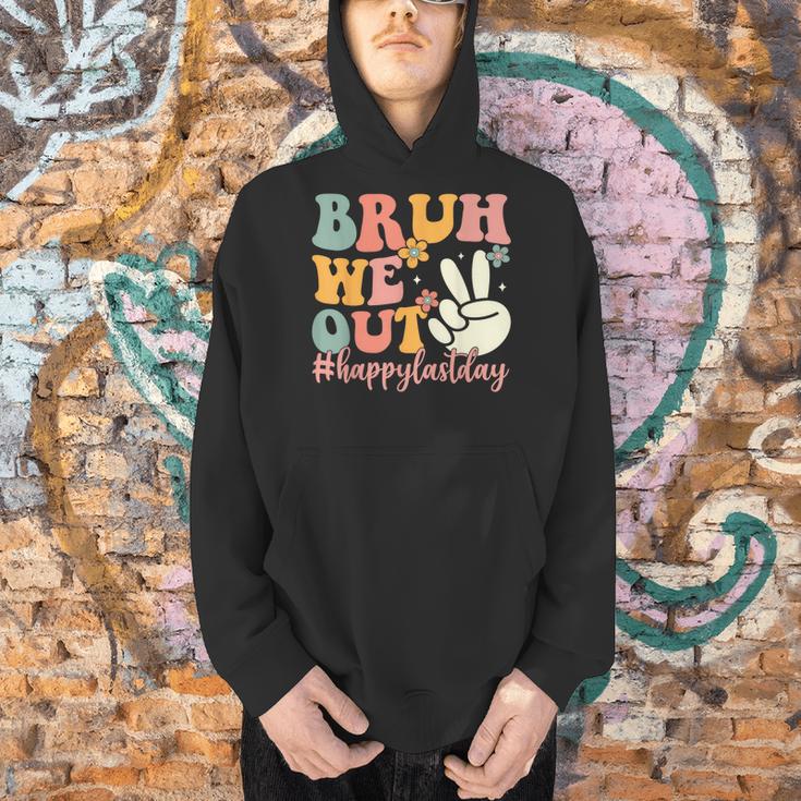 Bruh We Out Teacher Retro Last Day Of School Boys Girls Kids Men Hoodie, gift for family, gift for coworker