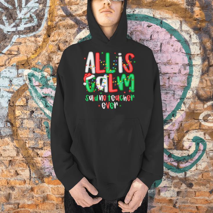 All Calm Said No Teacher Teacher Christmas Lights Men Hoodie, gift for family, gift for coworker