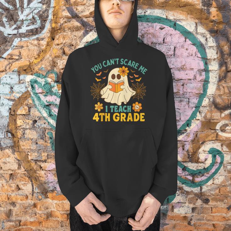 You Can't Scare Me I Teach 4th Grade Halloween Teacher Ghost Men Hoodie, 4th Grade Teacher Hoodies, gift for family, gift for coworker