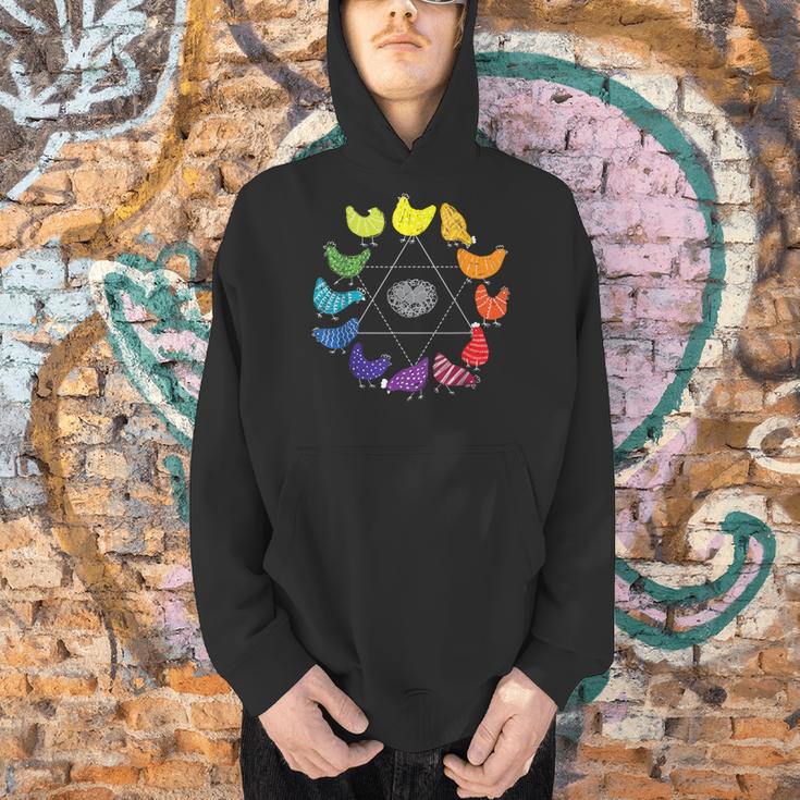 Chicken Themed Color Wheel Educational Art Teacher Artist Men Women Girls Kids Men Hoodie, gift for family, gift for coworker Chicken Themed Color Wheel Educational Art Teacher Artist Men Women Girls Kids Men Hoodie, gift for family, gift for coworker