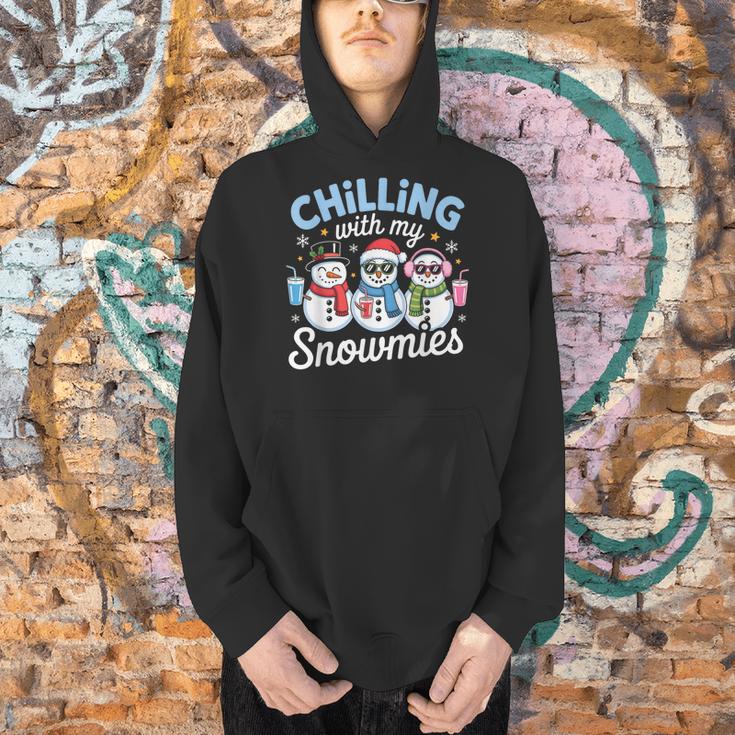 Chillin With My Snowmie Women Christmas Snowman Teacher Snow Men Hoodie, gift for family, gift for coworker Chillin With My Snowmie Women Christmas Snowman Teacher Snow Men Hoodie, gift for family, gift for coworker