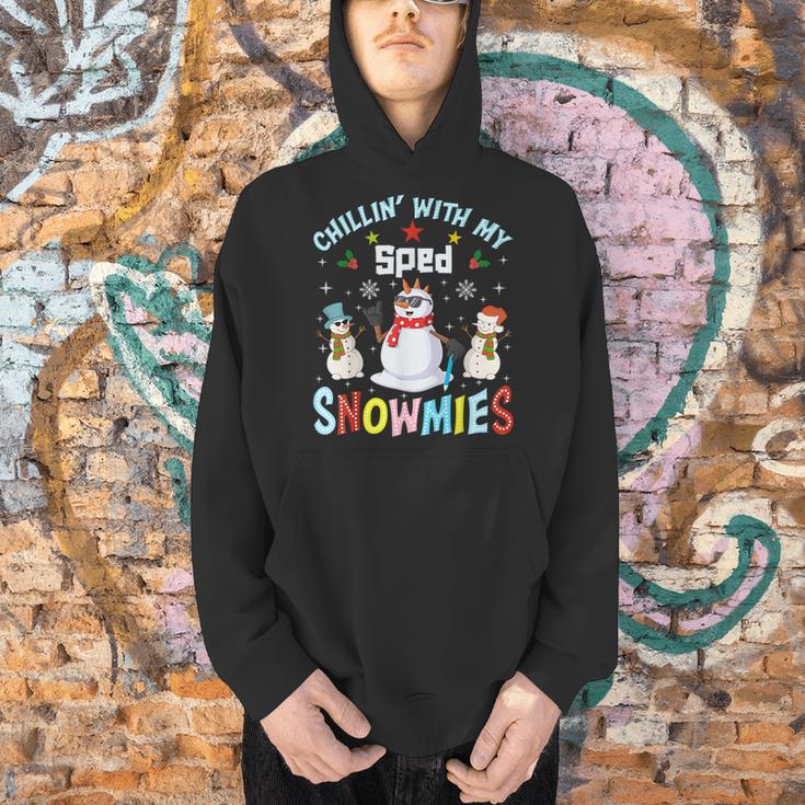 Chillin With My Sped Snowmies Teacher Student Christmas Men Hoodie, gift for family, gift for coworker