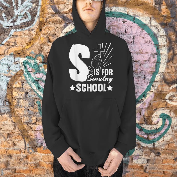 Christian Teacher S Is For Sunday School Essentials Men Hoodie, gift for family, gift for coworker Christian Teacher S Is For Sunday School Essentials Men Hoodie, gift for family, gift for coworker