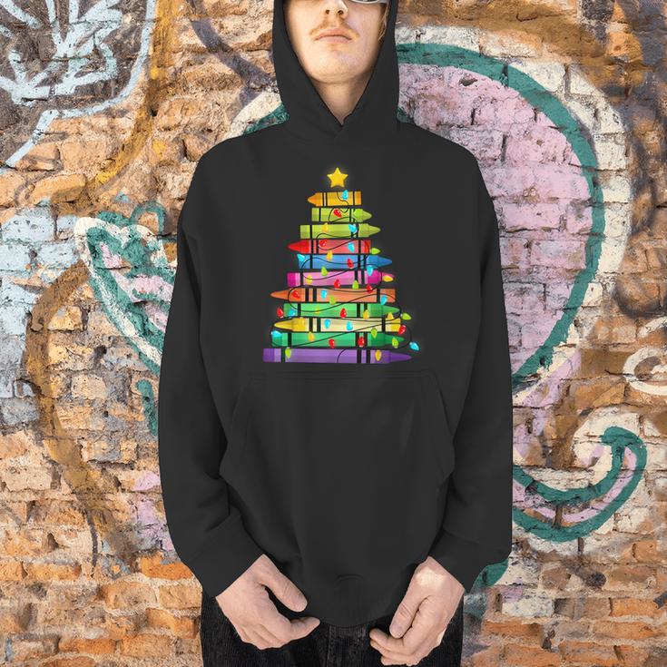 Christmas Tree Made Of Crayons School Teacher Life Student Men Hoodie, gift for family, gift for coworker Christmas Tree Made Of Crayons School Teacher Life Student Men Hoodie, gift for family, gift for coworker