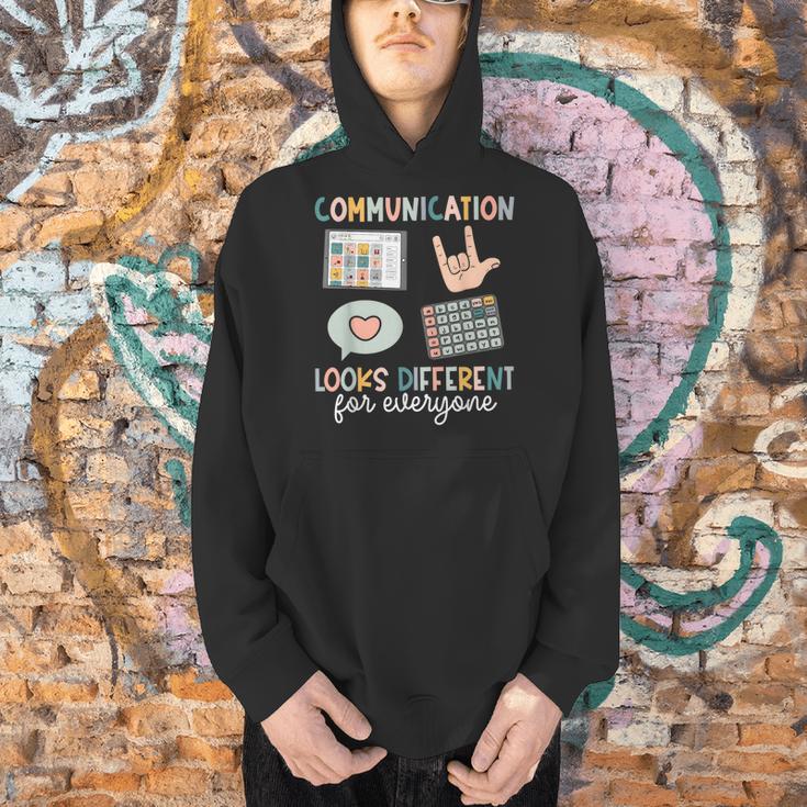 Communication Looks Different For Everyone SPED Teacher ASD Men Hoodie, gift for family, gift for coworker Communication Looks Different For Everyone SPED Teacher ASD Men Hoodie, gift for family, gift for coworker
