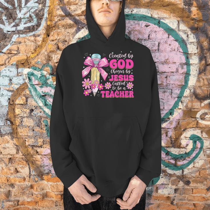 Created By God Called To Teacher Jesus Christian Teacher Men Hoodie, gift for family, gift for coworker