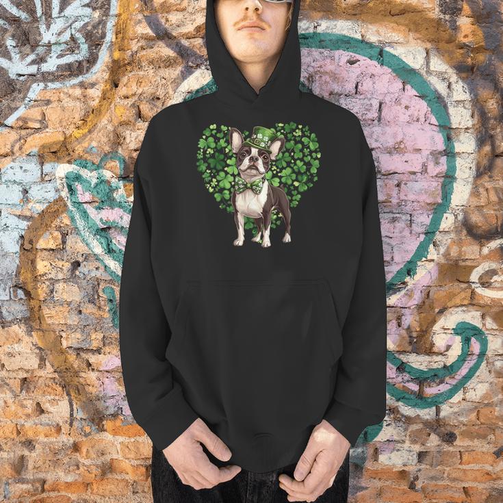 Cute Boston Terrier Shamrock St Patrick's Day Dog Lover Men Women Kids Men Hoodie, gift for family, gift for coworker