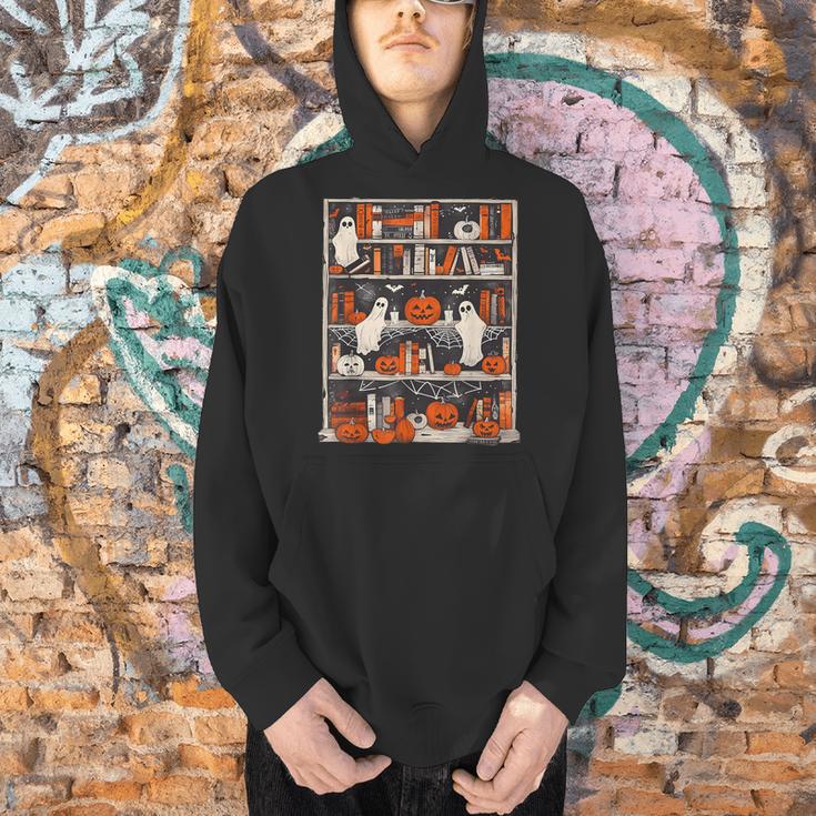 Cute Ghost Book Reading Books Lover Spooky Teacher Halloween Men Hoodie, gift for family, gift for coworker