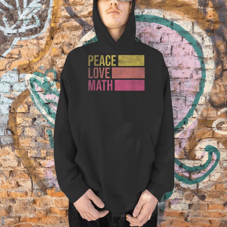 Cute Math Teacher Peace Love Math Men Hoodie, gift for family, gift for coworker
