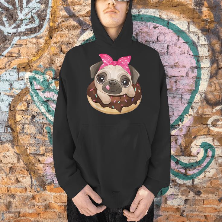 Cute Pug Shirt Donut Girls Dog Men Hoodie, gift for family, gift for coworker