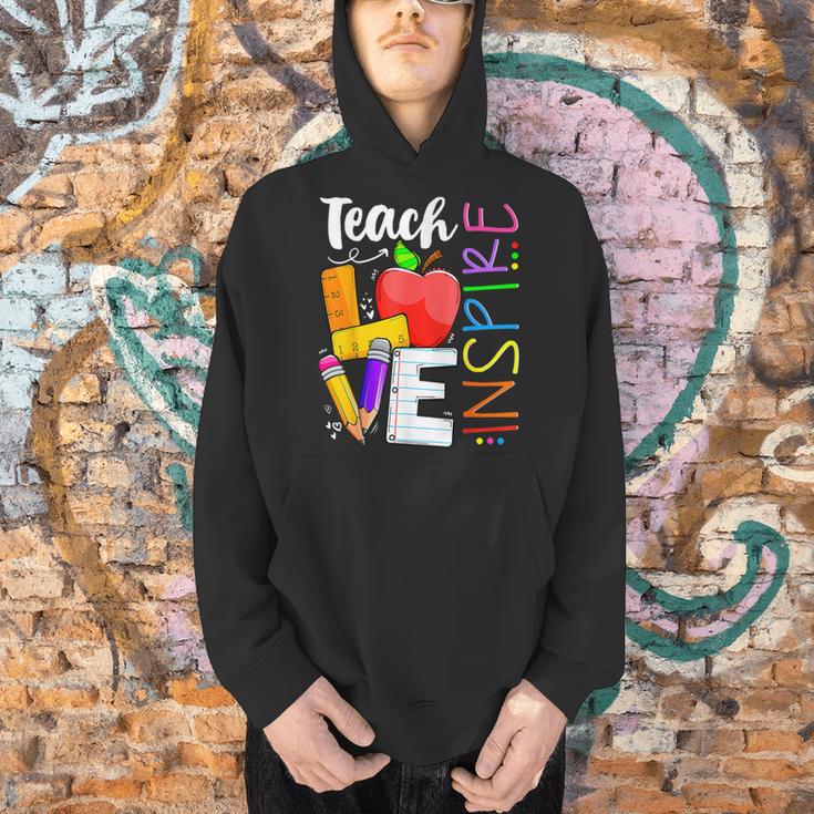 Cute Teach Love And Inspire Men Women Teacher Men Hoodie, gift for family, gift for coworker Cute Teach Love And Inspire Men Women Teacher Men Hoodie, gift for family, gift for coworker