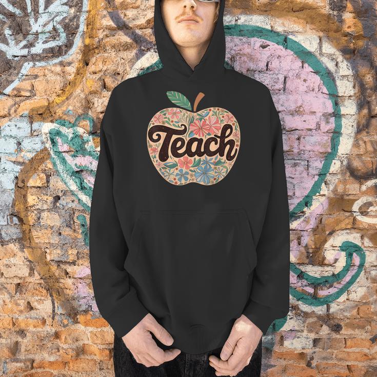 Cute Teacher With Apple Retro Teacher Kids Back To School Men Hoodie, gift for family, gift for coworker Cute Teacher With Apple Retro Teacher Kids Back To School Men Hoodie, gift for family, gift for coworker