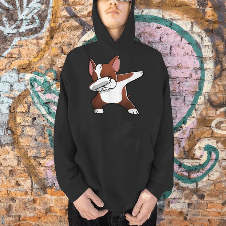 Dabbing Red Boston Terrier Dab Dance Dog Men Women Kids Men Hoodie, gift for family, gift for coworker