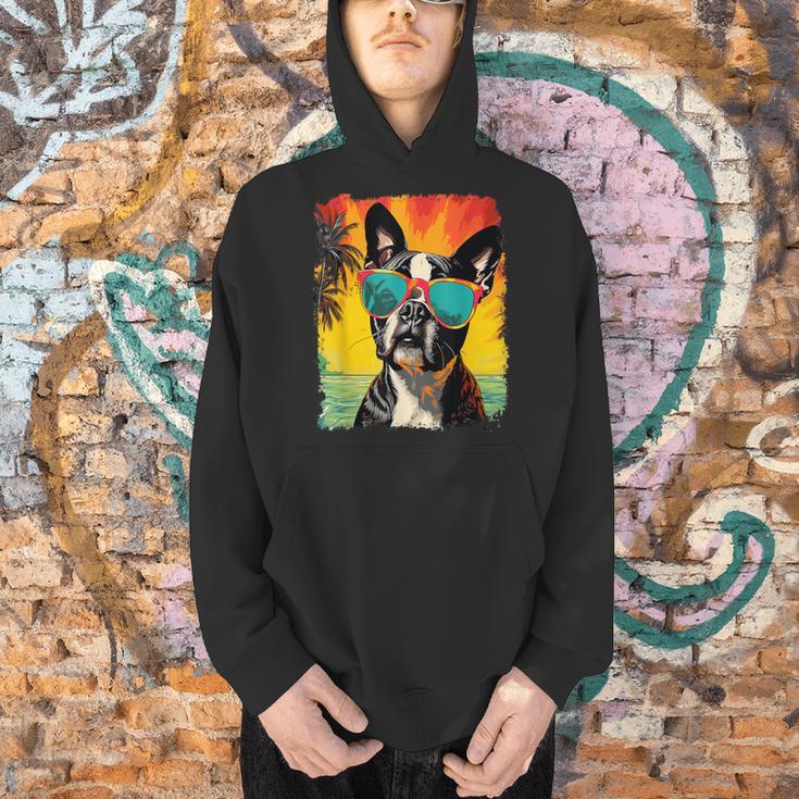 Dog Boston Terrier Hawaiian Men Hoodie, gift for family, gift for coworker