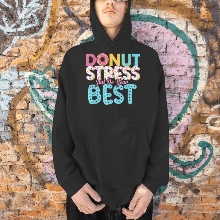 Donut Stress Just Do Your Best Teachers Testing Day For Men Women Girls Kids Men Hoodie, gift for family, gift for coworker Donut Stress Just Do Your Best Teachers Testing Day For Men Women Girls Kids Men Hoodie, gift for family, gift for coworker