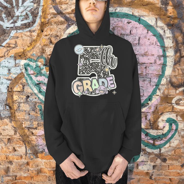 First Day Of Fifth Grade Composition Notebook Teacher Men Hoodie, First Grade Teacher Hoodies, gift for family, gift for coworker