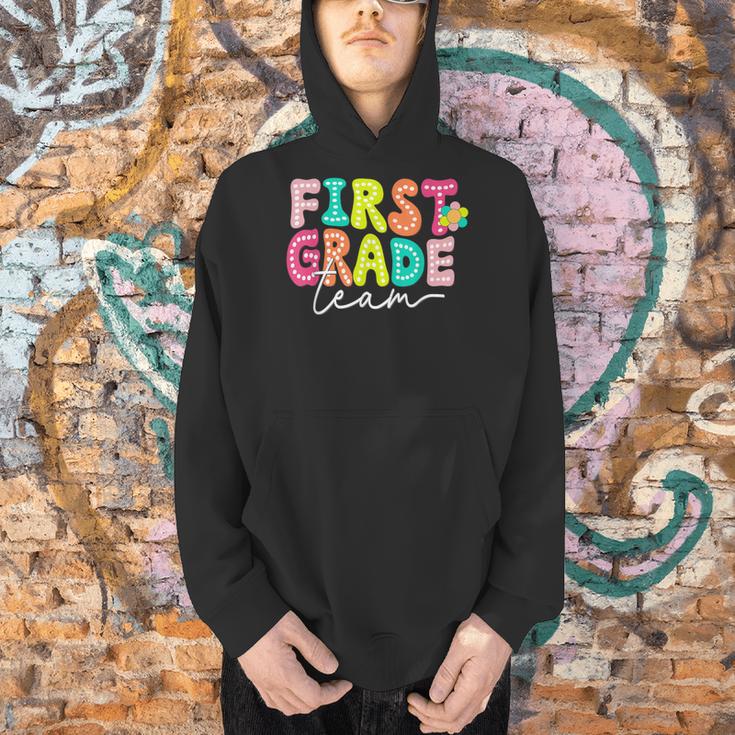 First Grade Team Teacher Back To School 1st Grade Squad Kids Men Hoodie, First Grade Teacher Hoodies, gift for family, gift for coworker