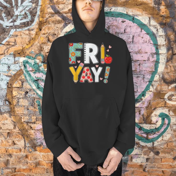 Fri Yay Teacher Happy Friday Friyay Weekend Back To School Men Hoodie, gift for family, gift for coworker