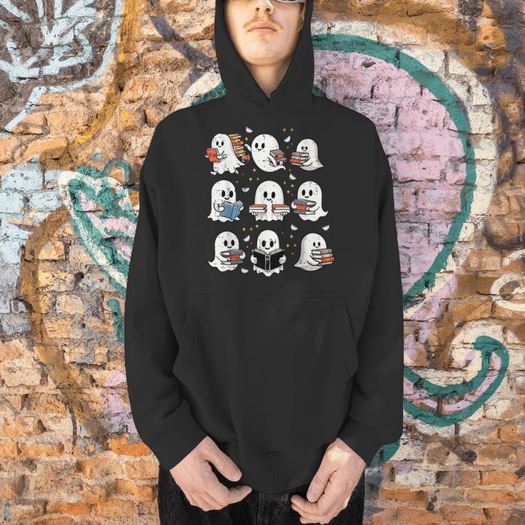 Ghosts With Books Library Halloween Men Women Kids Teacher Men Hoodie, gift for family, gift for coworker