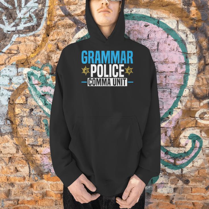 Grammar Police Comma Unit English Teacher Grammar Teacher For Men Women Men Hoodie, English Teacher Hoodies, gift for family, gift for coworker