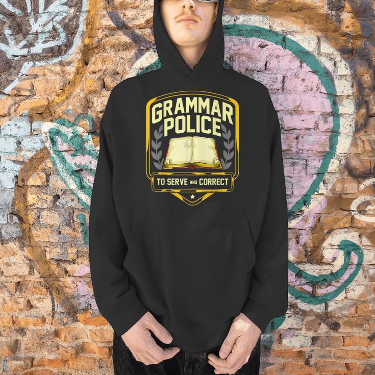 Grammar Police To Serve And Correct English Teacher Men Hoodie, English Teacher Hoodies, gift for family, gift for coworker