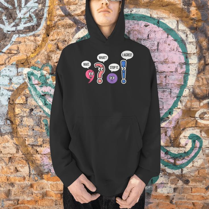 Grammar Teacher Wait What Stop It I Agree Humor Men Hoodie, gift for family, gift for coworker