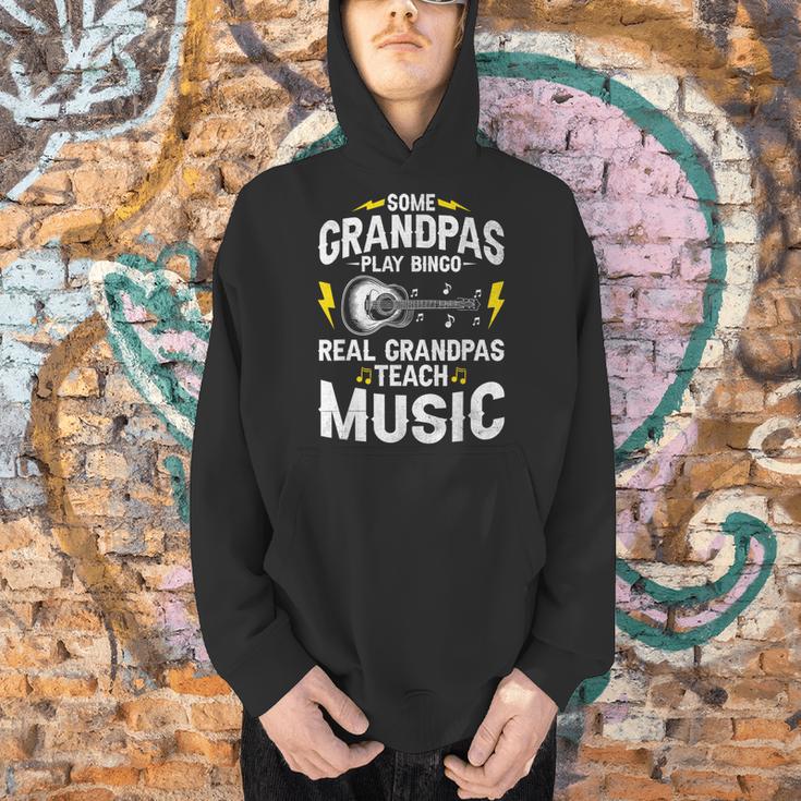 Some Grandpas Play Bingo Real Grandpas Teach Music Teacher Men Hoodie, gift for family, gift for coworker
