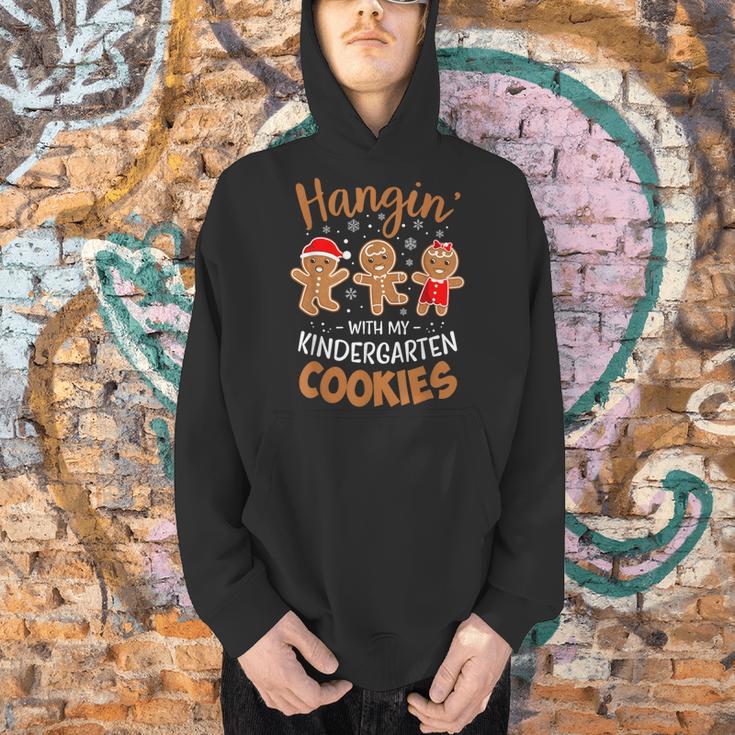 Hangin My Kindergarten Cookie Gingerbread Christmas Teacher For Men Women Kids Men Hoodie, gift for family, gift for coworker