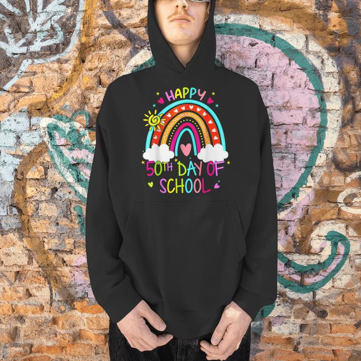 Happy 50th Days Of School Rainbow Teacher 50 Days Smarter Men Hoodie, gift for family, gift for coworker Happy 50th Days Of School Rainbow Teacher 50 Days Smarter Men Hoodie, gift for family, gift for coworker