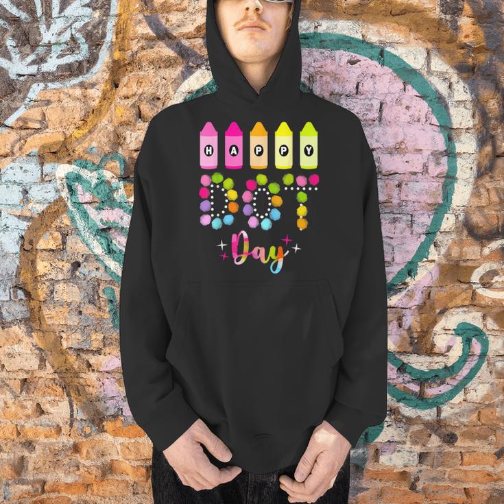 Happy Dot Day 2025 Teacher Kids Girls Colorful Polka Dot Day Men Hoodie, gift for family, gift for coworker Happy Dot Day 2025 Teacher Kids Girls Colorful Polka Dot Day Men Hoodie, gift for family, gift for coworker