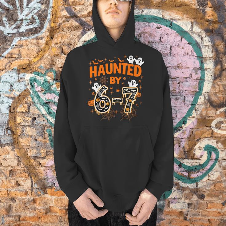 Haunted By 6-7 Halloween Math Teacher Joke Men Hoodie, gift for family, gift for coworker