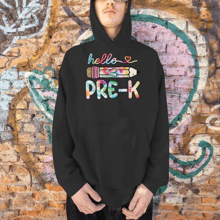 Hello Pre-K Pencil Teacher Student Tie Dye Men Hoodie, gift for family, gift for coworker Hello Pre-K Pencil Teacher Student Tie Dye Men Hoodie, gift for family, gift for coworker