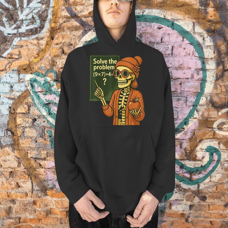 HUGvyn Halloween Skeleton Six Seven 67 Meme PEMDAS Teacher Men Hoodie, gift for family, gift for coworker