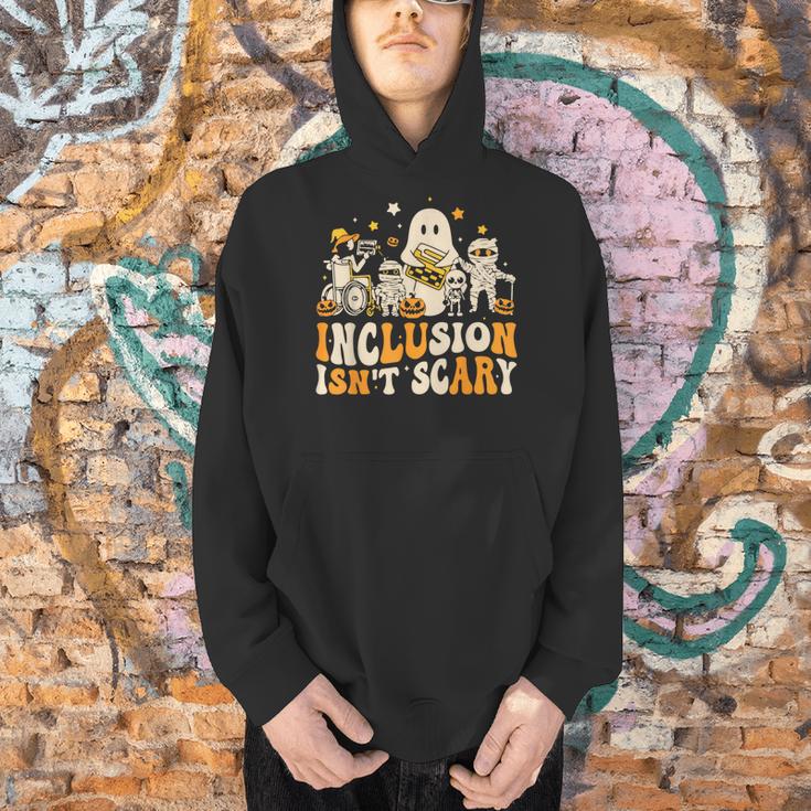 Inclusion Isn't Scary Mummy Boo Ghost Halloween SLP Teacher Men Hoodie, gift for family, gift for coworker