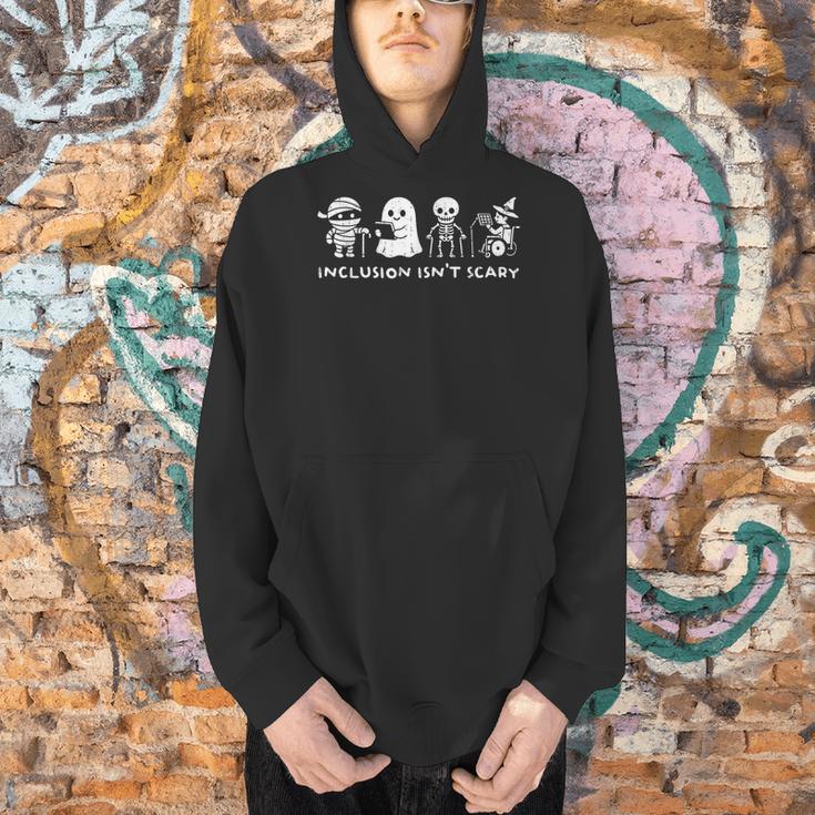 Inclusion Isn't Scary SLP Halloween Ghost Mummy Sped Teacher Men Hoodie, gift for family, gift for coworker Inclusion Isn't Scary SLP Halloween Ghost Mummy Sped Teacher Men Hoodie, gift for family, gift for coworker