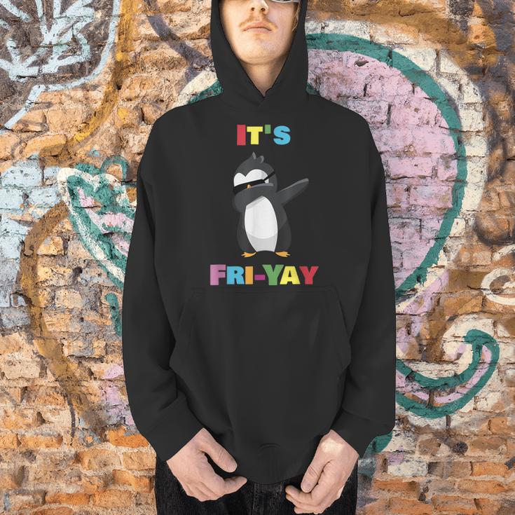 It's Fri-Yay Dabbing Penguin Friday Weekend Teacher Student Men Hoodie, gift for family, gift for coworker