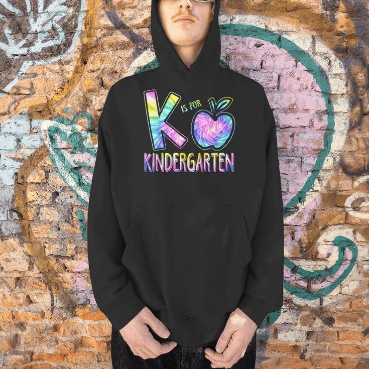 K Is For Kindergarten Teacher Tie Dye Back To School Kinder Men Hoodie, gift for family, gift for coworker
