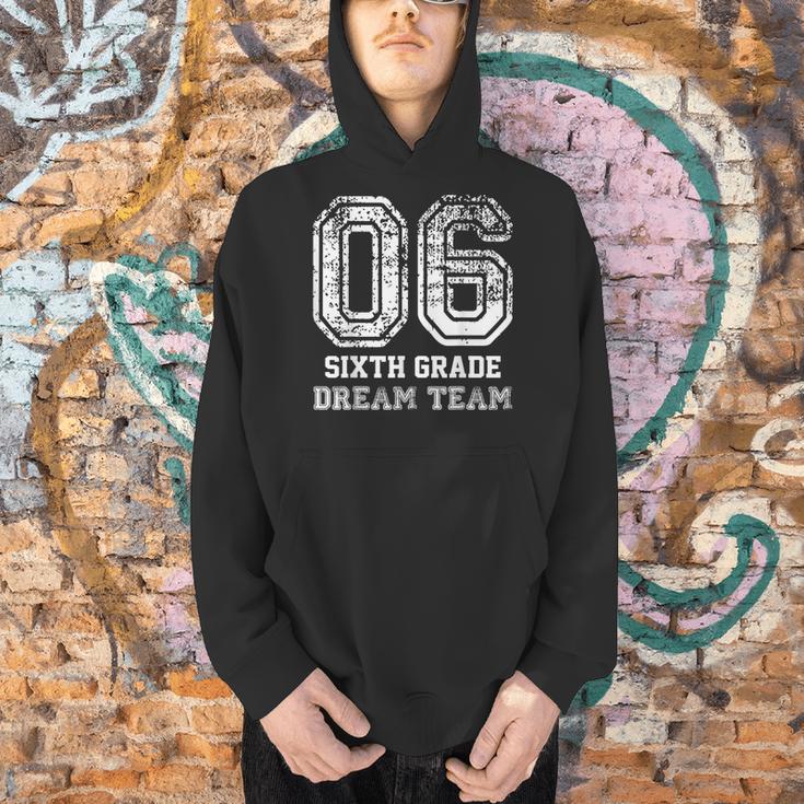 Kids Hello Sixth Back To School 6th Grade Dream Team Teacher Men Hoodie, gift for family, gift for coworker