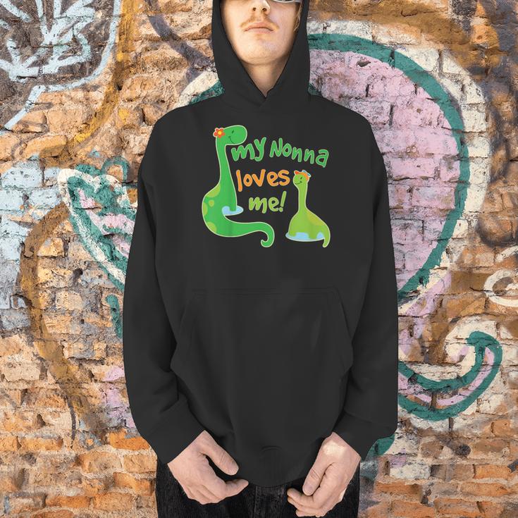 Kids My Nonna Loves Me Dinosaur Grandson Men Hoodie, gift for family, gift for coworker