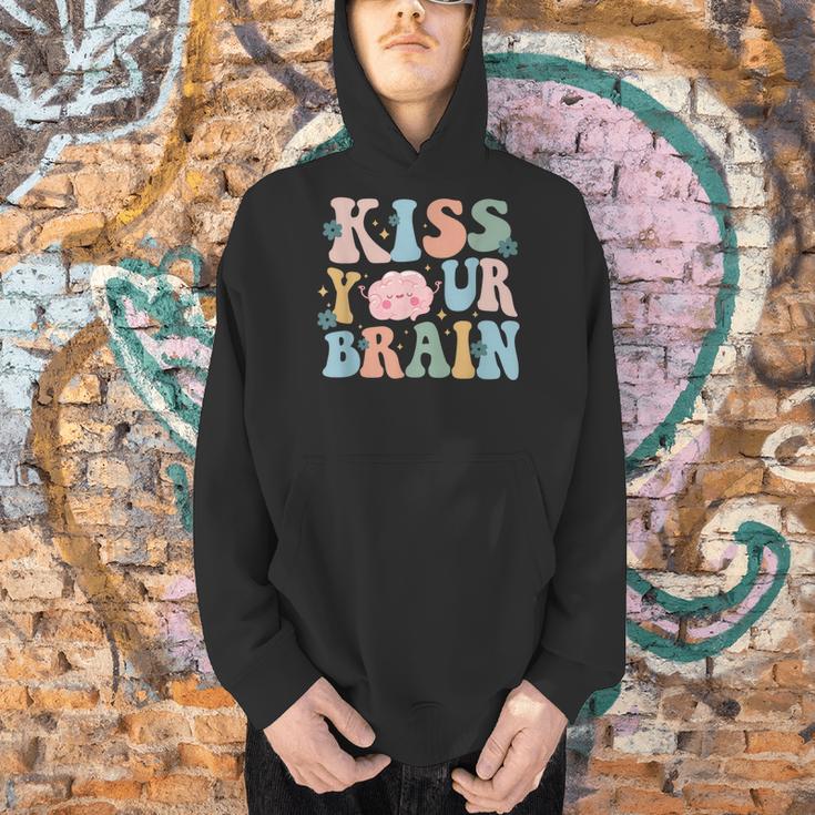 Kiss Your Brain Teacher Inspire Educate Groovy Retro Vintage Men Hoodie, Groovy Teacher Hoodies, gift for family, gift for coworker Kiss Your Brain Teacher Inspire Educate Groovy Retro Vintage Men Hoodie, Groovy Teacher Hoodies, gift for family, gift for coworker